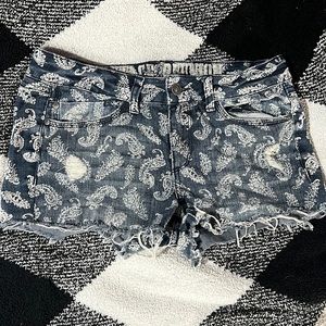 Target, blue denim color with white designs. Size Small